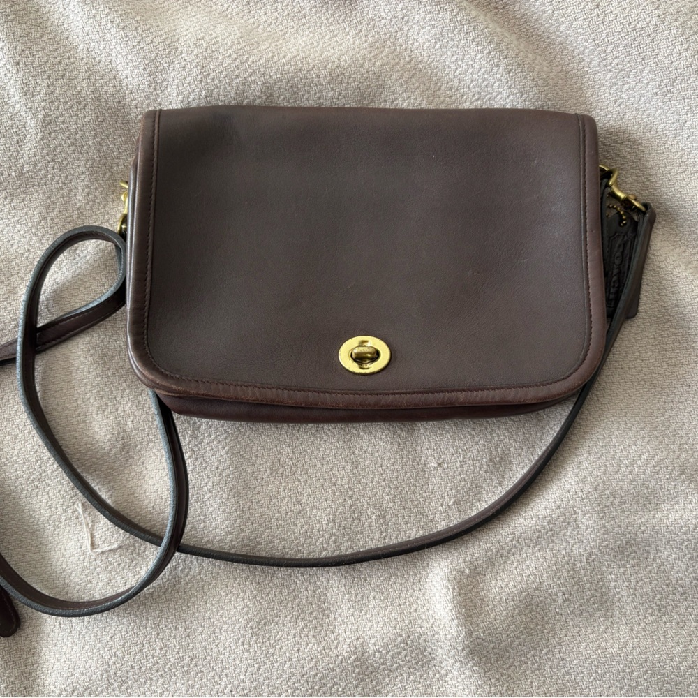 Vintage Coach Brown Penny Pocket Bag